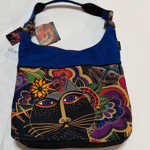 Laurel Burch Handbags - Laurel Burch Shoulder Tote Carlotta's Cats Colorful Bag Canvas NWT